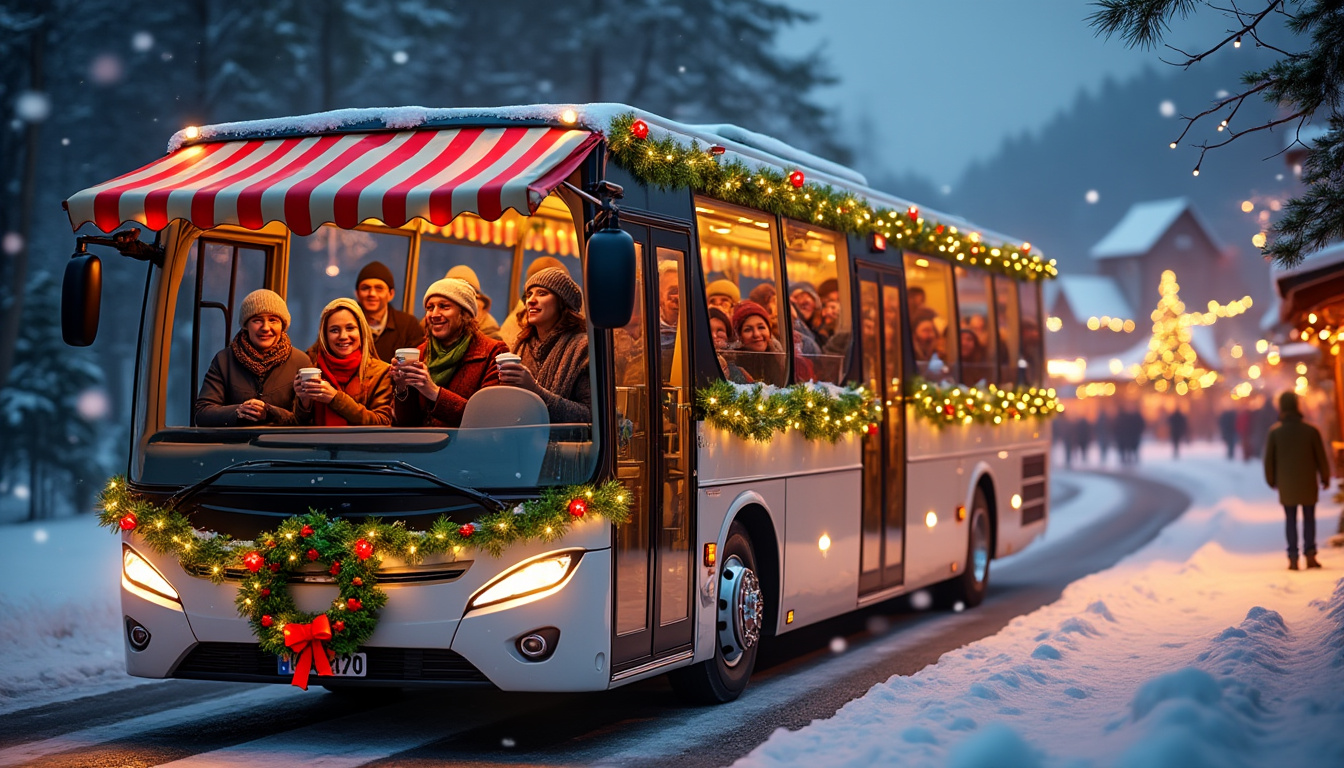 découvrez notre voyage en autocar vers les marchés de noël, une solution économique et conviviale pour vivre la magie des fêtes. profitez d'un transport confortable tout en explorant les marchés animés, les lumières étincelantes et les délicieuses spécialités locales dans une ambiance chaleureuse. réservez dès maintenant pour une expérience inoubliable !